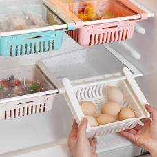 Уценка. Раздвижной пластиковый контейнер для хранения продуктов в холодильнике. Белый
