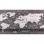 Великий ігровий килимок для миші та клавіатури, 90*40 см. Карта світу на сірому фоні