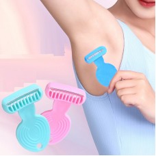 Багаторазовий міні-станок для гоління без використання піни та геля. Синий