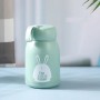 Детская бутылка для воды с рисунком кролика и ручкой для транспортировки, 320 мл, термостойкая. Мята