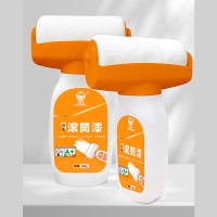 Ролик с краской для ремонта и обновления стен Qiaomeili белая водоємульсионная без запаха, 500 г