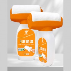 Ролик з фарбою для ремонту та оновлення стін Qiaomeili біла водоемульсійна без запаху, 500 г