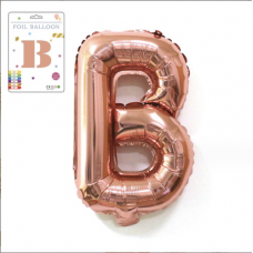 Фольгированный надувной шар буквы, буква B, 32 дюйма (81 см). Розовый