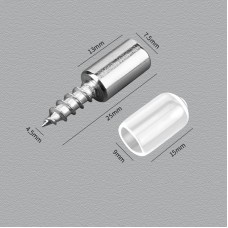 Врезные держатели полок, крепежи шуруп металлические. Прозрачный колпачек, набор 4шт