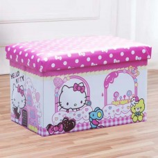 Пуф-короб складной  "Hello Kitty", 49*31*31 см, органайзер для вещей, мелочей