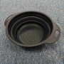 Дуршлаг складной силиконовый 29,5*23,5 см. Черный