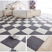 Ковровая плитка в виде пазлов. Темно-Серая