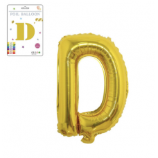 Фольгированный надувной шар буквы, буква D, 32 дюйма (81 см). Золото