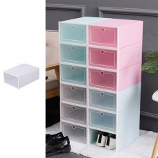 Органайзер-бокс (коробка) для хранения обуви, пластиковый, складной, 31*21*12 см. Белый