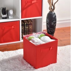 Короб для хранения игрушек, книг, вещей, складной, 26,5* 26,5* 28см. Красный