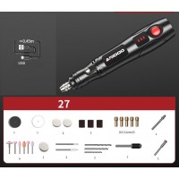 Електричний міні-гравер ARIDOO з розширеним набором насадок (27 предметів)