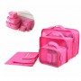 Набор дорожных сумок-органайзеров 3+3. Розовый