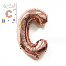 Фольгированный надувной шар буквы, буква C, 32 дюйма (81 см). Розовый