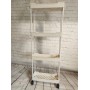 Полка-стеллаж на 4 яруса 35*12,5*95. Молочно-серая