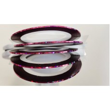 Стрічка для дизайну нігтів 1 мм. Голографічний  Рожевий Стрічка для дизайну нігтів 1 мм. Голографічний  Рожевий