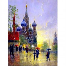 Картина алмазна мозаїка "Собор", картина стразами. Матова. 30*45 см