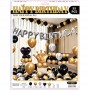 Набор надувных шариков Happy Birthday для праздничной композиции, 55 шт. Черный