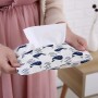 Серветниця. Чохол на коробку з серветками. Білий з китами