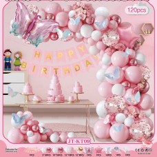 Набор надувных шариков Happy Birthday с мультяшным персонажем, 118 шт. Бабочка