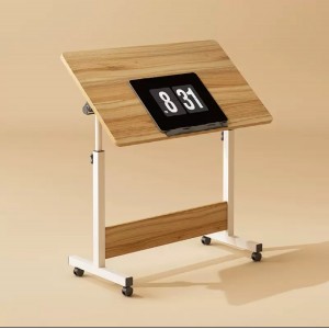 Пересувний стіл для ноутбука або планшета з регулюванням висоти і кута нахилу, 60×40 см. Волоський горіх