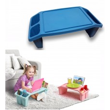 Стол детский пластиковый с ячейками для хранения, 60*30*21 см. Синий