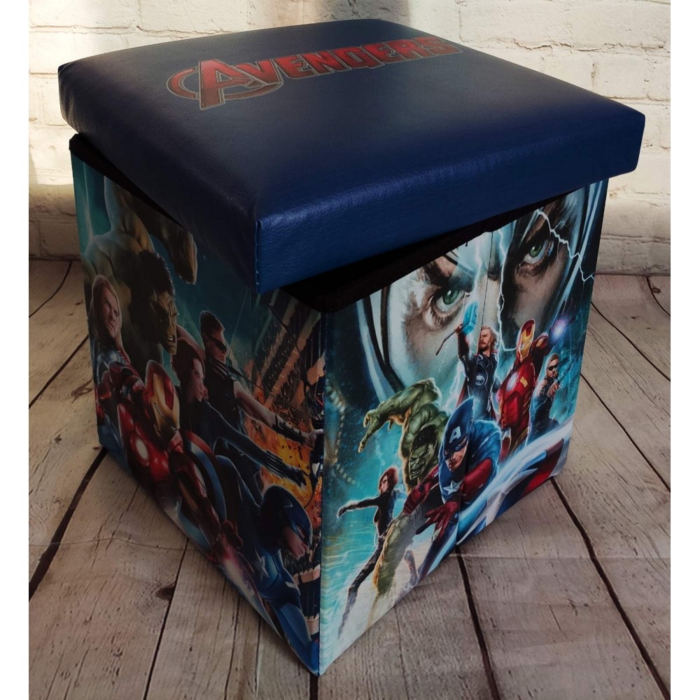 Банкетка (пуфик) для игрушек складной. Avengers Банкетка (пуфик) для игрушек складной. Avengers
