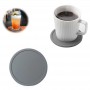 Силіконова термостійка підставка під чашку, 10 см. Сіра