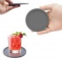 Силіконова термостійка підставка під чашку, 10 см. Сіра
