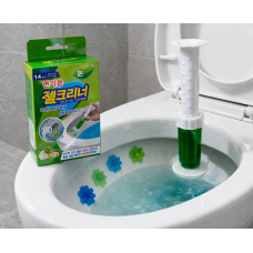 Освіжувач-очищувач для унітазу гелевий з дозатором, Яблоко