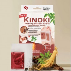 Пластыри для ног с корнем женьшеня для вывода токсинов, 10 шт, Kinoki Пластыри для ног с корнем женьшеня для вывода токсинов, 10 шт, Kinoki