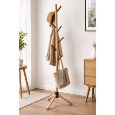 Вешалка-стойка напольная деревянная для одежды, 176 см. Микс