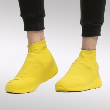 Бахилы-чехлы защитные на обувь от дождя и грязи, силиконовые, (размер М). Желтые