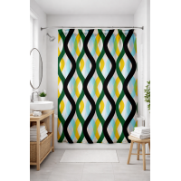 Шторка для душу та ванної кімнати на колечках, № 40