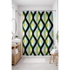 Шторка для душу та ванної кімнати на колечках, № 40