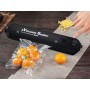 Вакуумний пакувальник продуктів Vacuum Sealer Ibra, 35 см, чорний + 10 пакетів