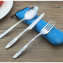 Набор столовых приборов 3 в 1 + чехол. Голубой
