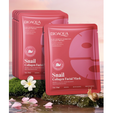 Тканевая маска для лица с муцином улитки BIOAQUA Snail Collagen, 30 мл