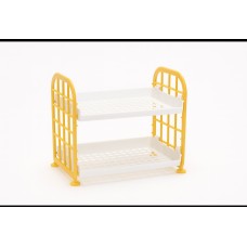 Подставка из пластика для детской обуви, игрушек 24*14*20 см. Желтая