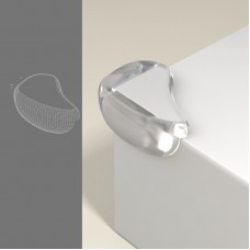 Мягкая силиконовая накладка с клейкой лентой  на углы мебели, капелька, 4*2*2 см, 10 шт/набор