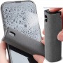 Кишеньковий спрей 2 в 1 для очистки екранів смартфонів, планшетів, ноутбуків і моніторів. Сірий