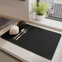 Килимок для кавоварки 40х30 см, протиковзкий. Чорний