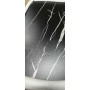 Компактний приставний журнальний столик, 50*30*59 см, 2 яруси, Чорний мармур