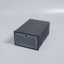 Органайзер-контейнер пластиковый для хранения обуви, складной, 31*21*12 см. Черный с узором