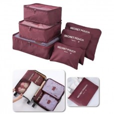 Комплект 3+3 сумки – органайзеры дорожные. Сливовый