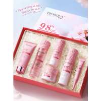 Подарунковий косметичний набір для догляду за обличчям з екстрактом сакури BIOAQUA, 6 в 1