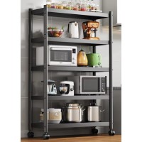 Зручна металева полиця-стелаж для кухні на 5 ярусів, 69×43×171 см (B75)
