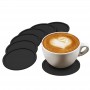 Силіконова термостійка підставка під чашку, 10 см. Чорна