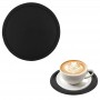 Силіконова термостійка підставка під чашку, 10 см. Чорна
