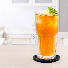 Силиконовая термостойкая подставка под чашку, 10 см. Черный