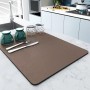 УЦЕНКА. Влаговпитывающий кухонный коврик для сушки посуды размером 30x40 см. Коричневый